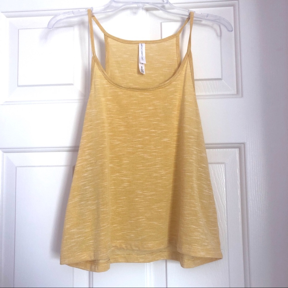 dandelion yellow summer cropped tank